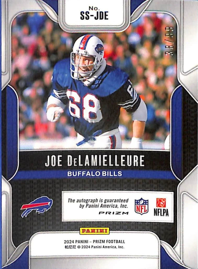 2024 Prizm Joe DeLamielleure Auto Autograph Blue Ice /99 Bills