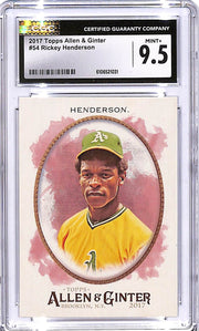 2017 Topps Allen and Ginter Rickey Henderson #54 CGC 9.5 Athletics
