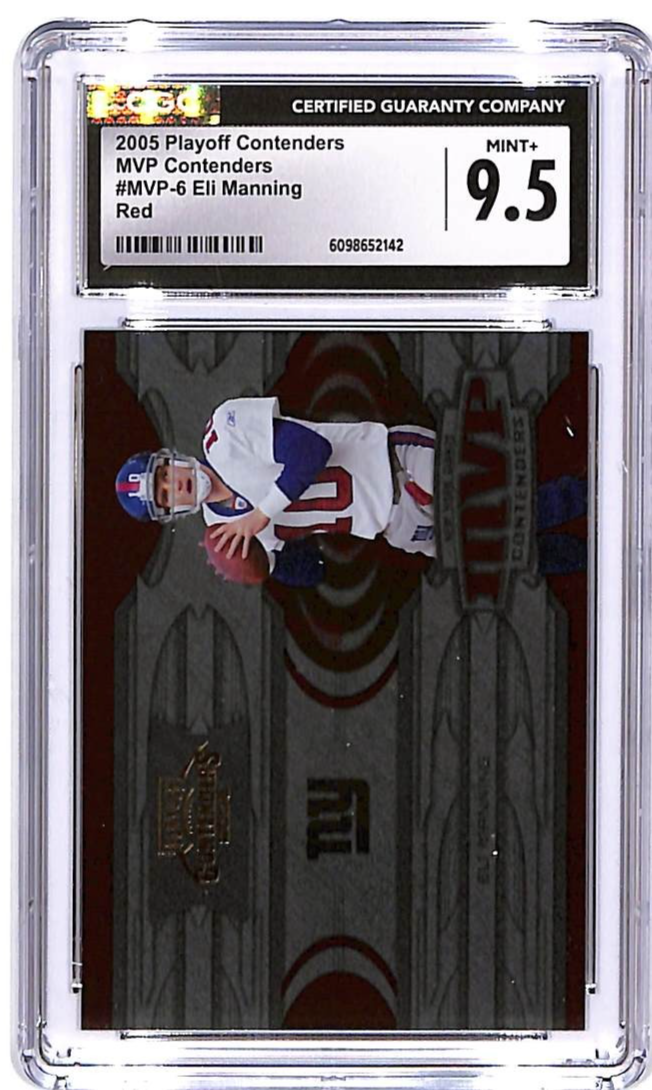 2005 Contenders Eli Manning MVP Contenders Red /500 #6 CGC 9.5 Giants