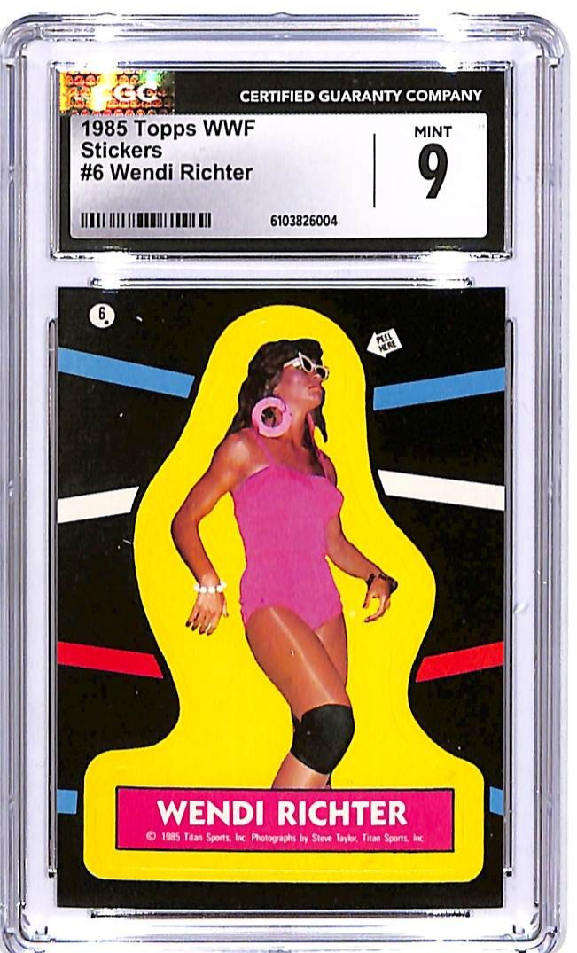 1985 Topps WWF Wendi Richter Stickers #6 CGC 9