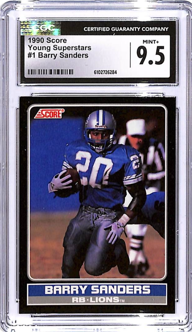 1990 Score Barry Sanders Young Superstars #1 CGC 9.5 Lions