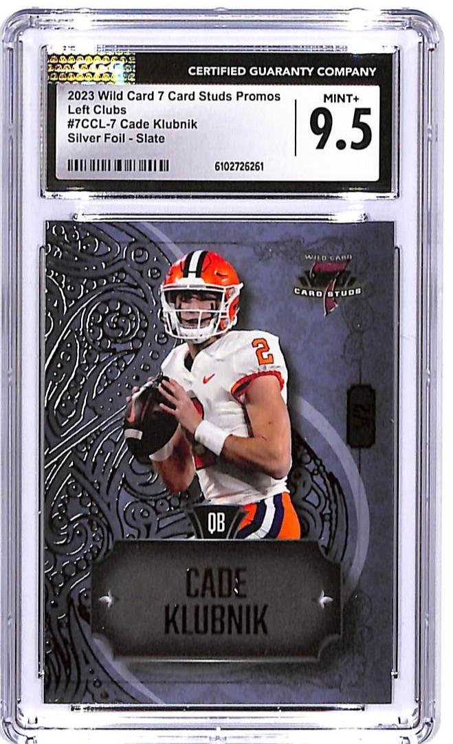 2023 Wild Card 7 Card Studs Promos Cade Klubnik Left Club Silver /2 CGC 9.5