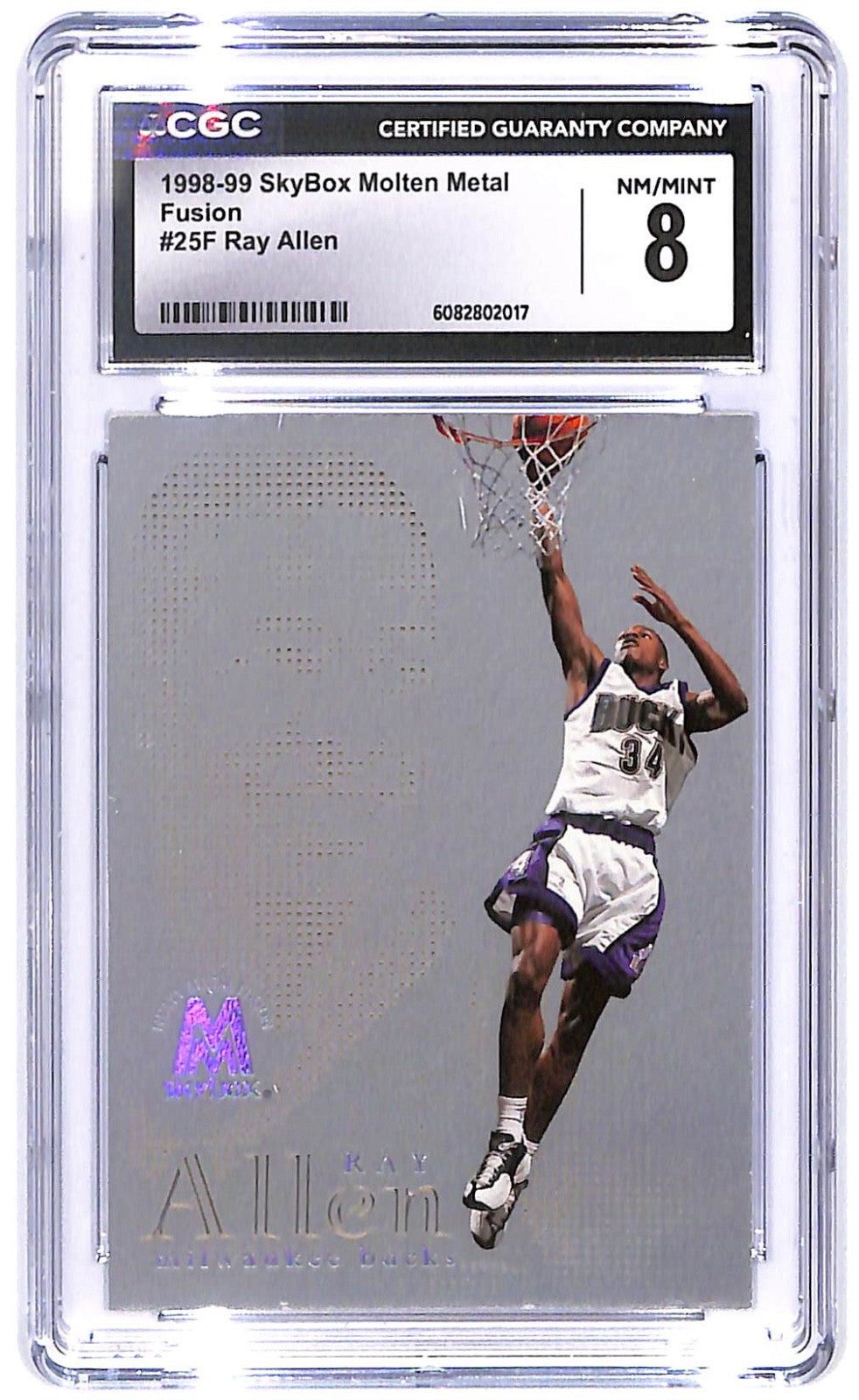 1998-99  Ray Allen Skybox Molten Metal - Fusion Heavy Metal #25F CGC 8