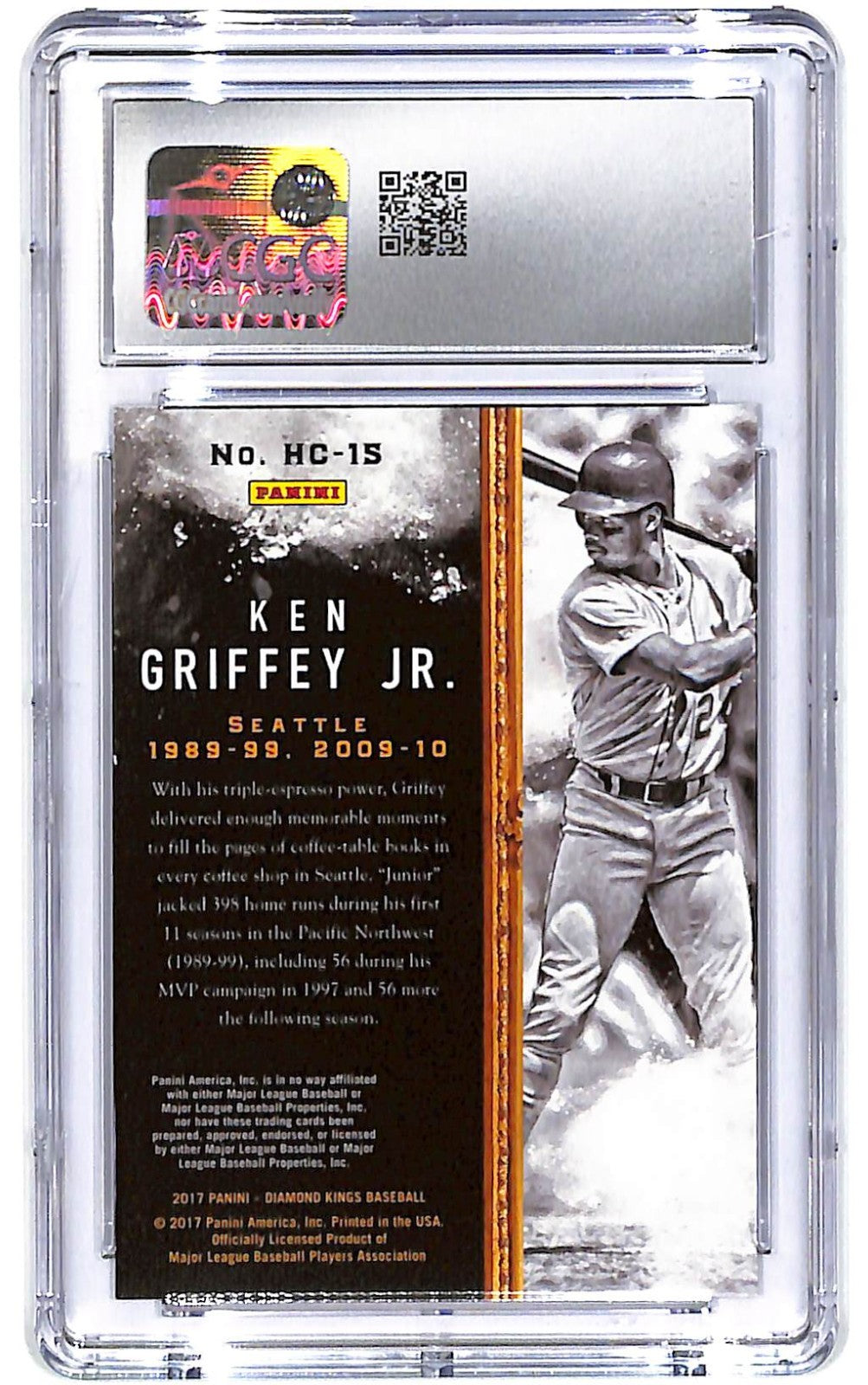 2017 Ken Griffey Jr. Panini Diamond Kings Heritage Collection #HC-15 CGC Mint 10