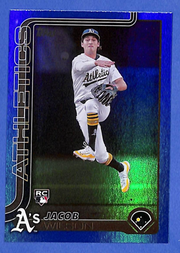 2025 Topps Series 1 - Jacob Wilson #314 Blue Rainbow #36/150 (RC) Athletics