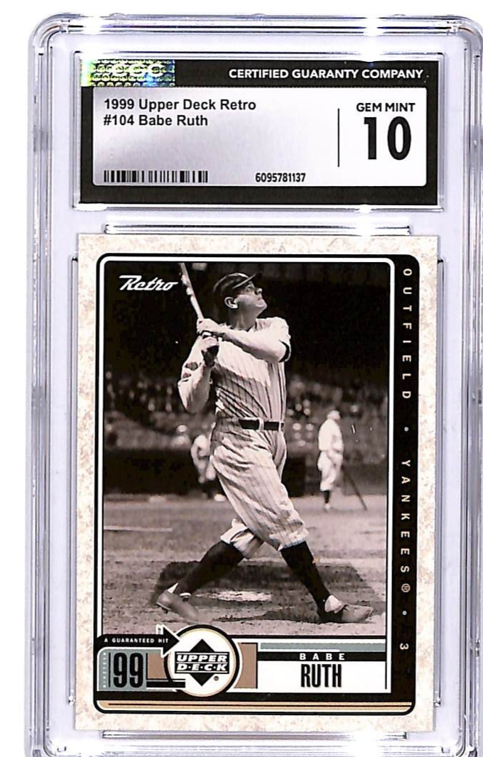 1999 Upper Deck Retro Babe Ruth #104 CGC 10 Yankees