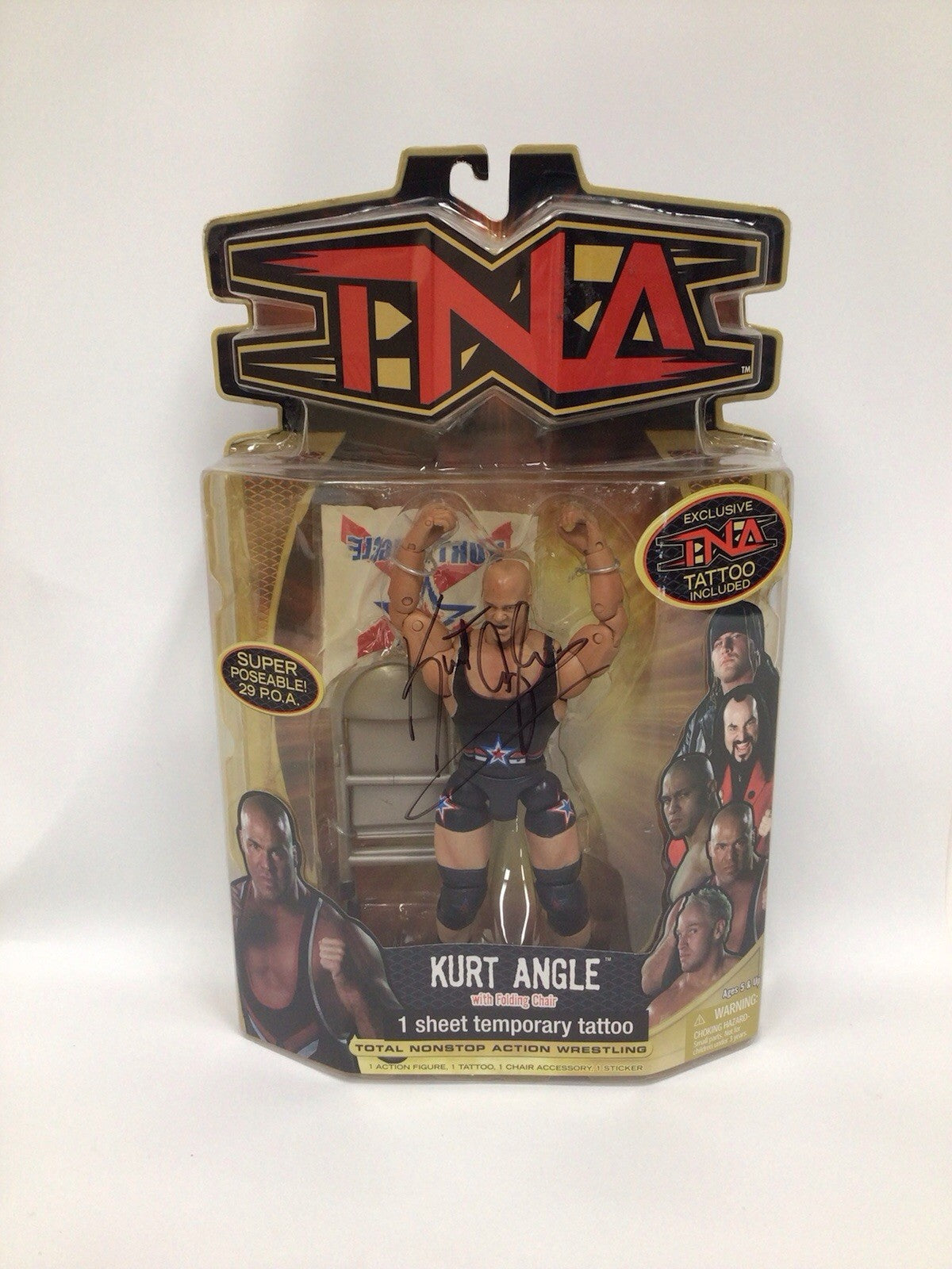 2007 Kurt Angle Marvel Toys Action Figure Autograph