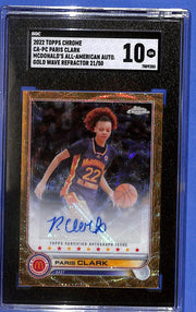 2022 Topps Chrome McDonald's A. A. Paris Clark Auto Gold Wave Refractor SGC 10