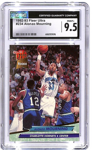 1992-93 Fleer Ultra Alonzo Mourning Rookie RC #234 CGC 9.5 Hornets
