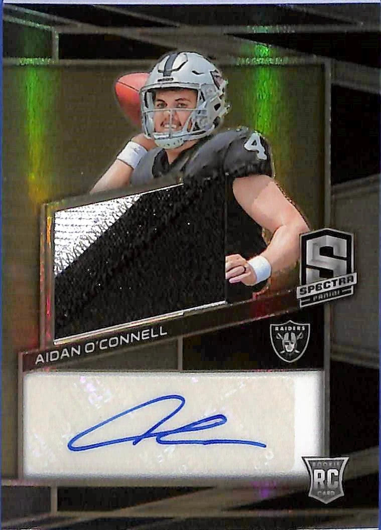 2023 Spectra Aidan O'Connell Auto Autograph Rookie RC Patch /99 Raiders