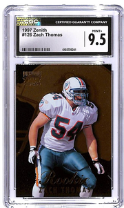 1997 Zenith Zach Thomas Rookie RC #126 CGC 9.5 Dolphins
