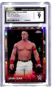2015 Topps Chrome WWE John Cena Atomic Refractor #38 CGC 9