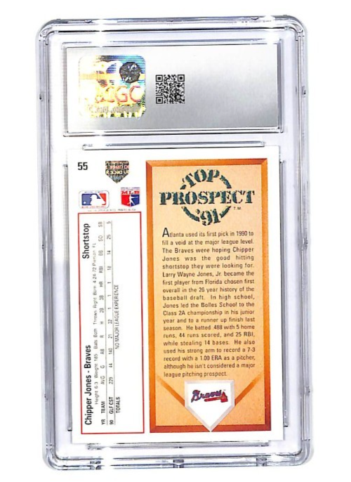 1991 Chipper Jones Upper Deck - Top Prospect  #55 (RC) CGC Gem Mint 10