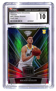 2022-23 Walker Kessler Panini Chronicles Titanium  #441 Draft #18/22 CGC 10