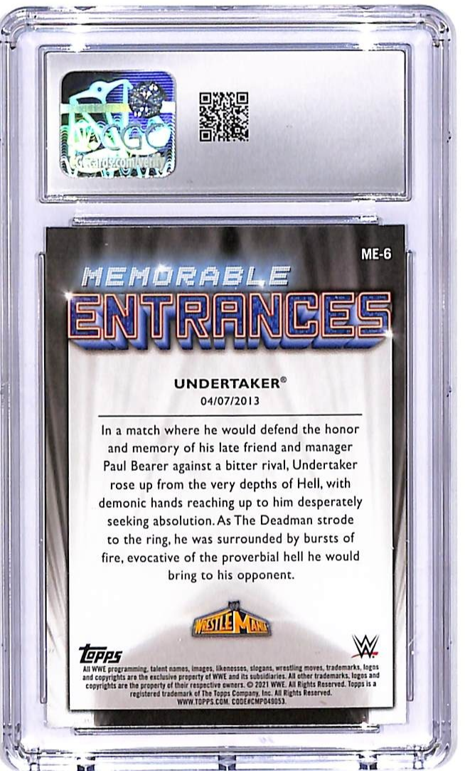 2021 Topps WWE Undertaker Memorable Entrances ME-6 CGC 9.5