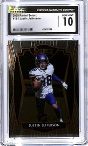 2020 Select Justin Jefferson Rookie RC #161 CGC 10 Vikings
