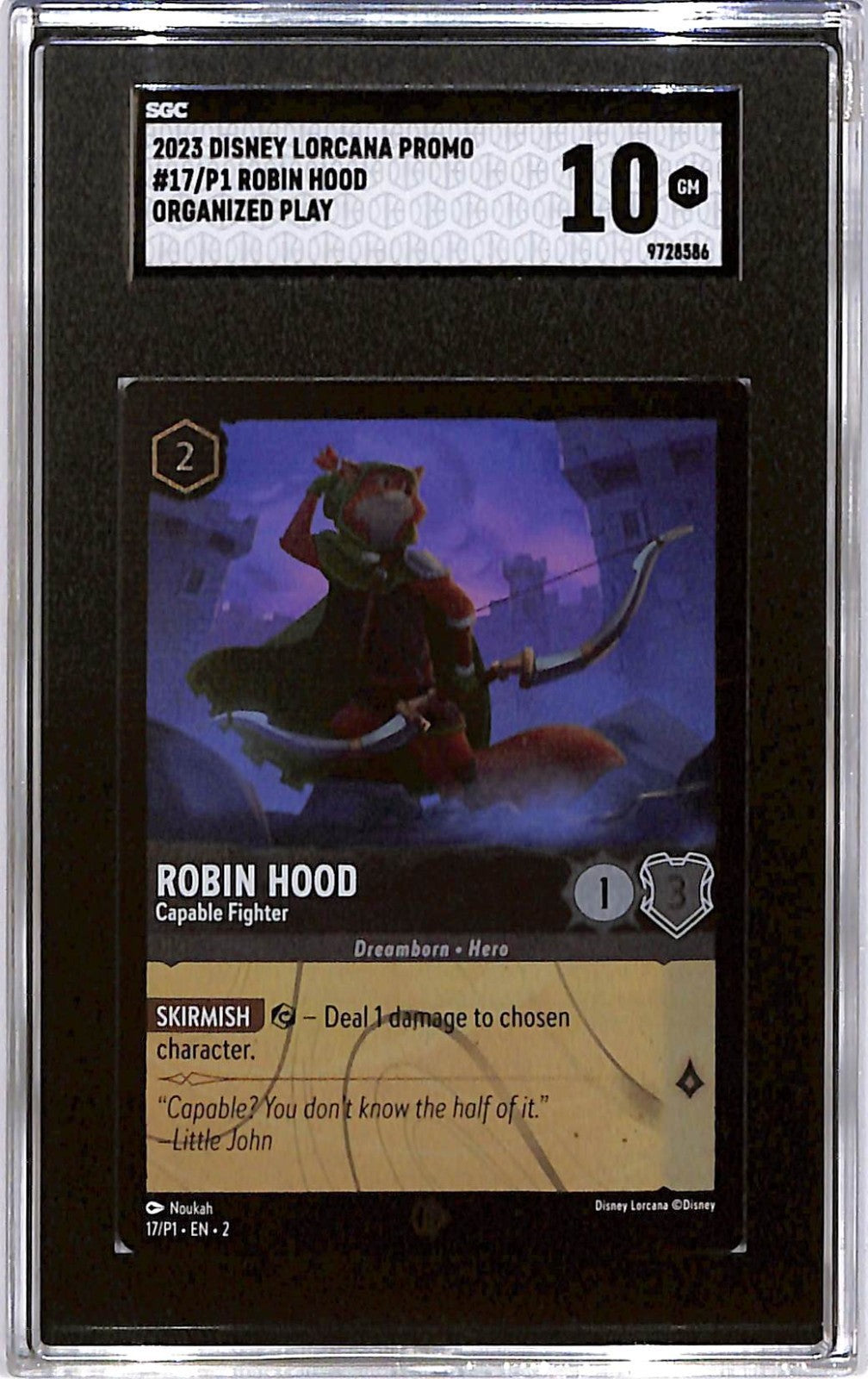 2023 Disney Lorcana Robin Hood Promo SGC 10
