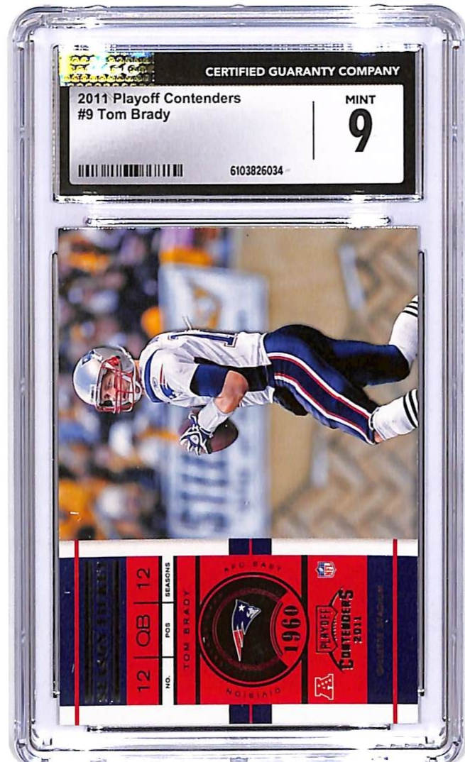 2011 Contenders Tom Brady #9 CGC 9 Patriots