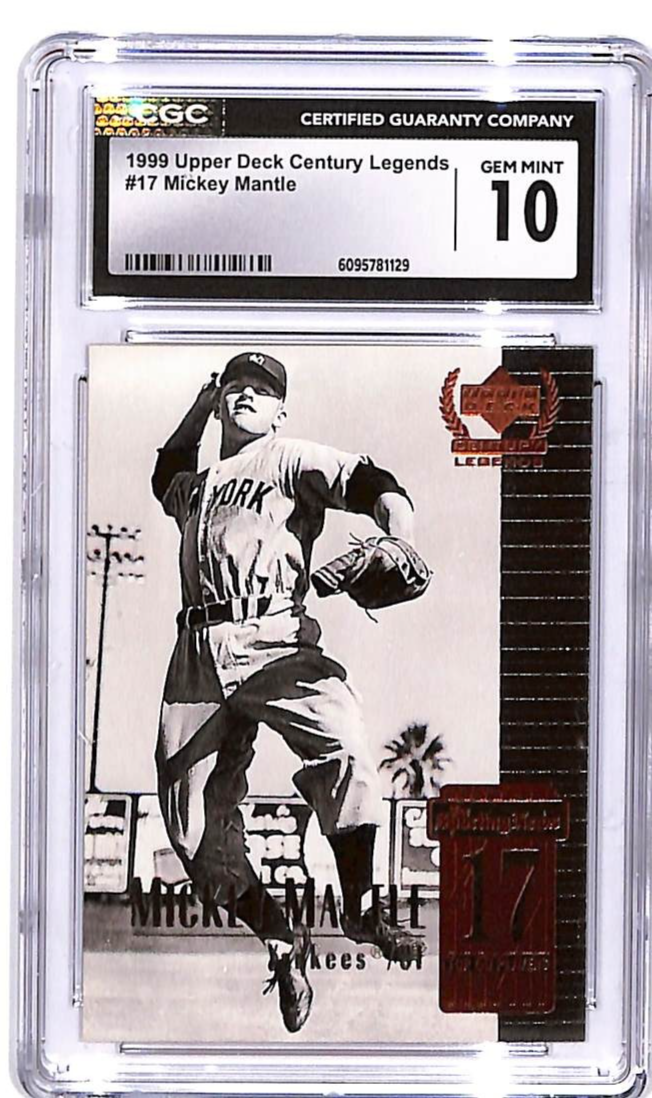 1999 Upper Deck Century Legends Mickey Mantle #17 CGC 10 Yankees