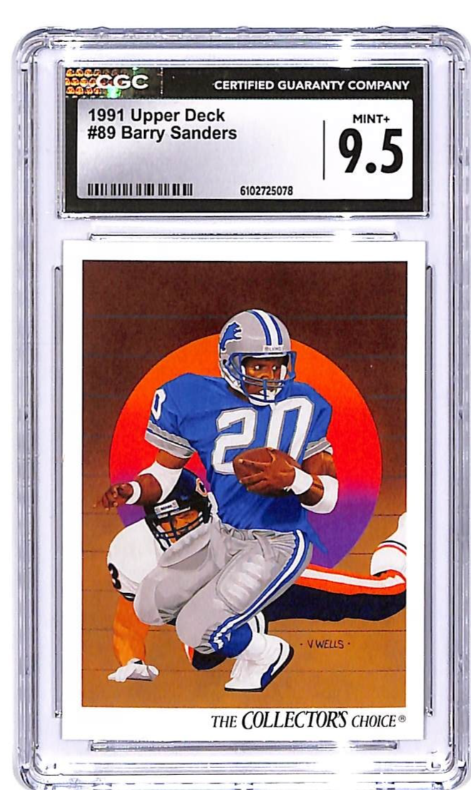 1991 Upper Deck Barry Sanders #89 Checklist CGC 9.5 Lions