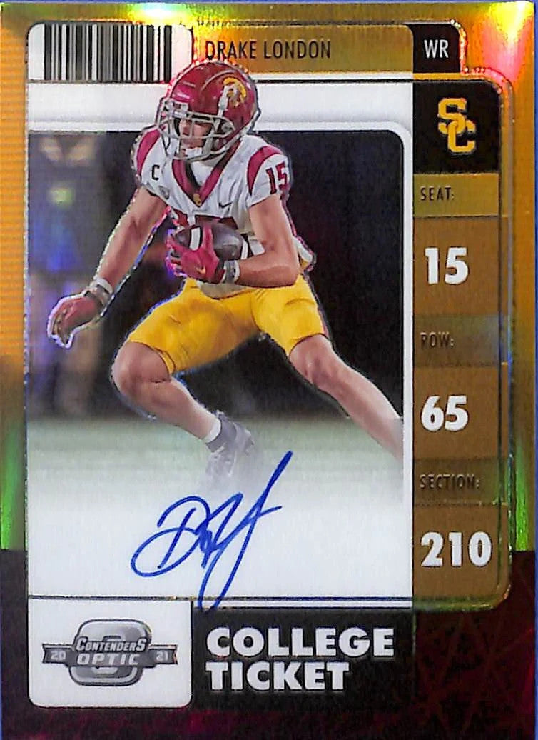 2022 Panini Chronicles Draft Picks - Contenders Optic Drake London RC AUTO /5