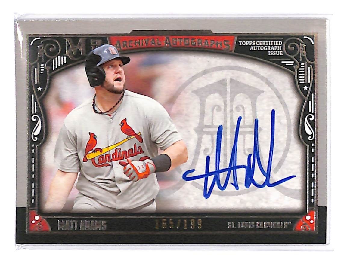 2016 Matt Adams Topps Museum Collection Archival Auto - AA-MA #165/199