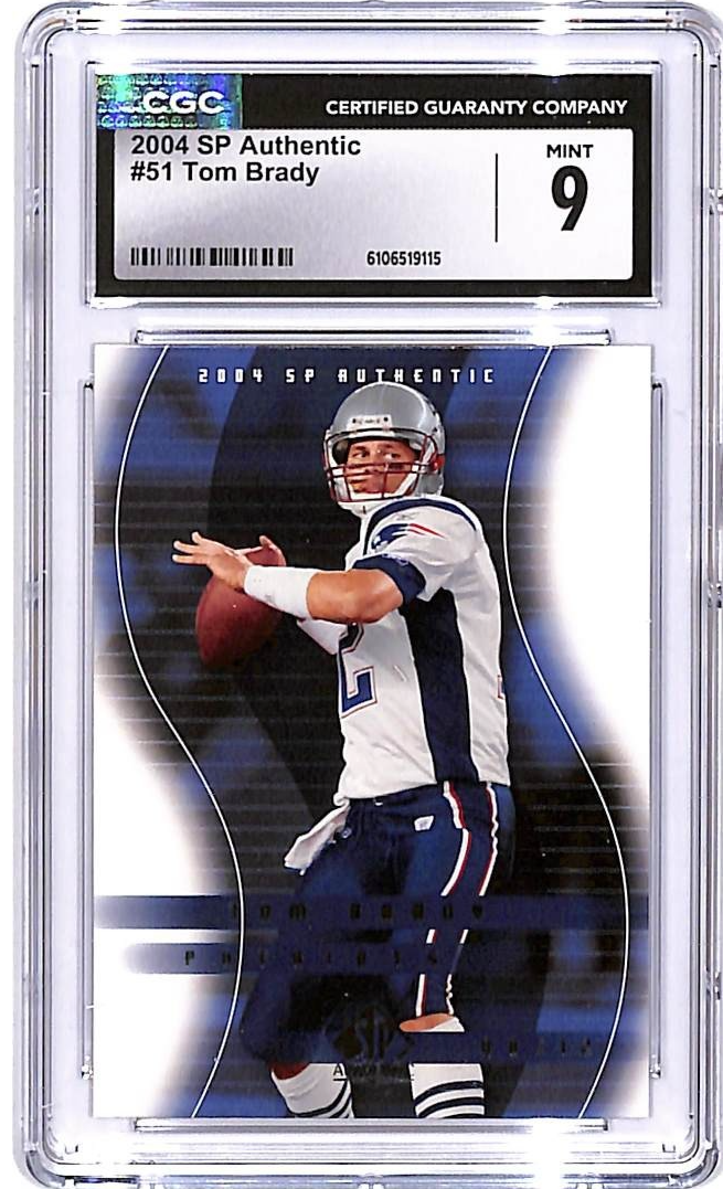 2004 SP Authentic Tom Brady #51 CGC 9 Patriots