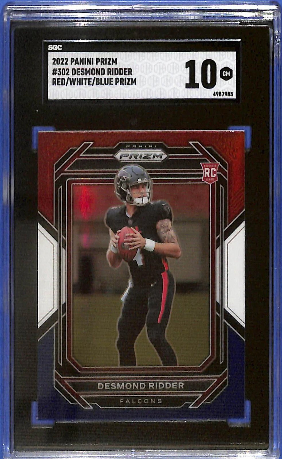2022 Prizm Desmond RIdder Rookie RC Red White and Blue SGC 10 #302 Falcons