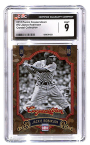 2012 Jackie Robinson Panini Cooperstown #72 Crystal Collection 46/299 CGC Mint 9