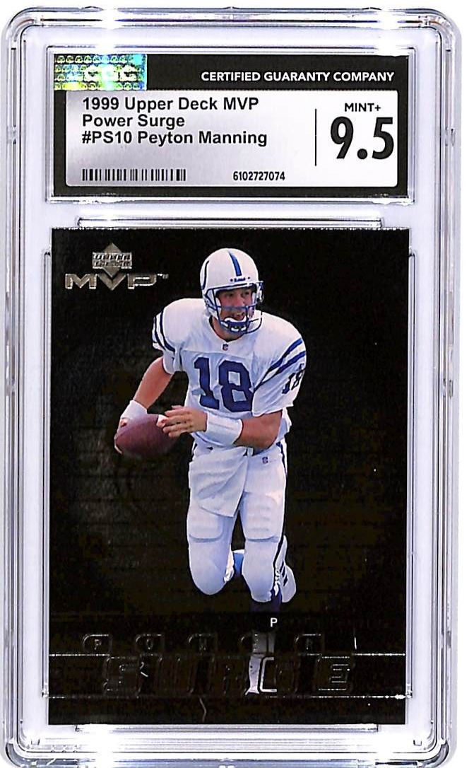 1999 Upper Deck MVP Peyton Manning Power Surge PS10 CGC 9.5 Colts