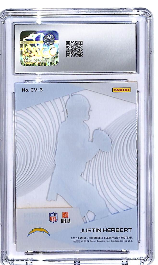 2020 Chronicles Justin Herbert Clear Vision CGC 10 Rookie RC Chargers
