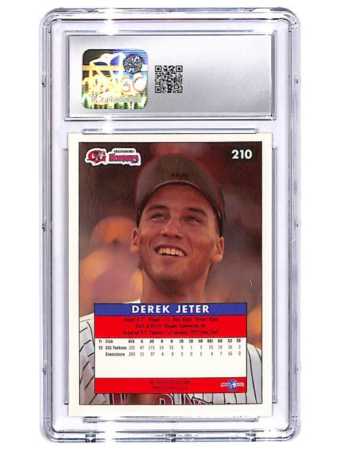 1992-93 Fleer Excel Derek Jeter Rookie RC #210 CGC 9 Yankees