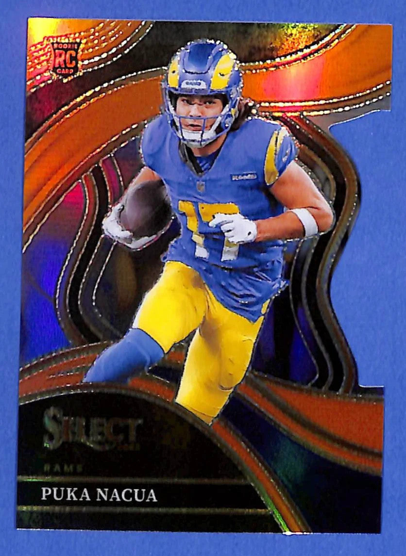 2023 Panini Select Club Level Puka Nacua #224 Orange Prizm Die-Cut #59/399 (RC)