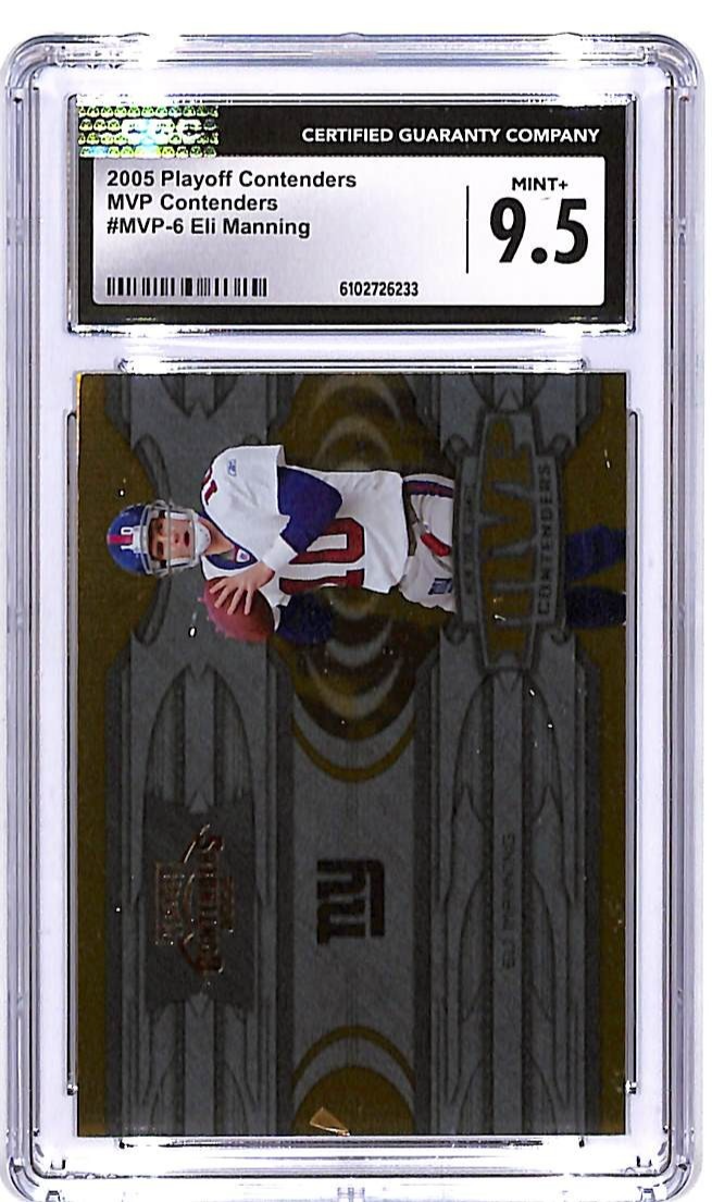 2005 Contenders Eli Manning MVP Contenders /1250 #6 CGC 9.5 Giants
