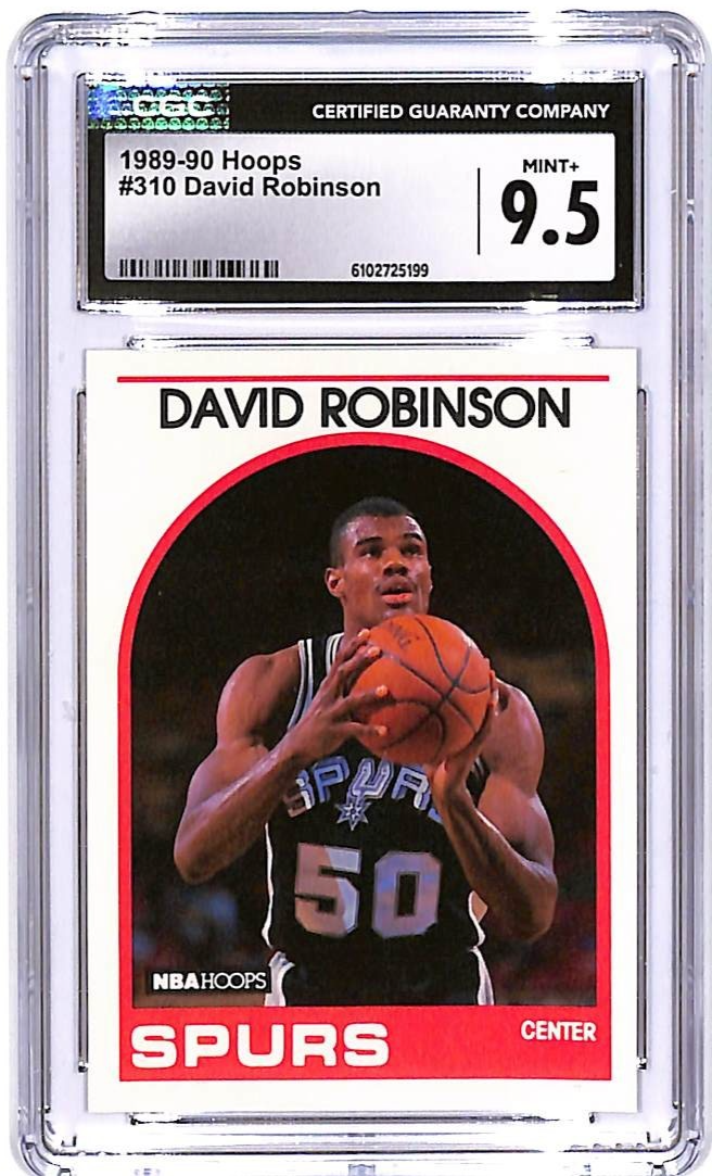 1989-90 Hoops David Robinson Rookie RC #310 CGC 9.5 Spurs