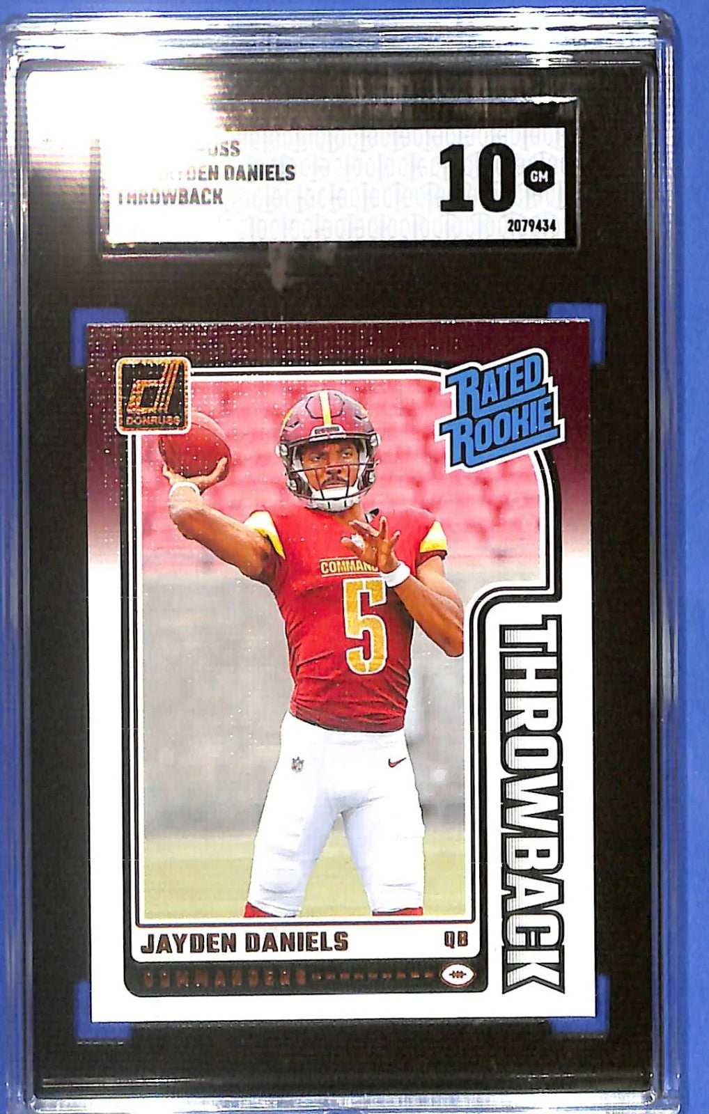 2024 Donruss Jayden Daniels Throwback Rookie RC SGC 10 #43 Commanders
