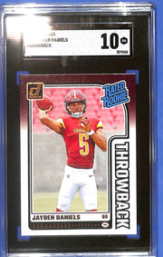 2024 Donruss Jayden Daniels Throwback Rookie RC SGC 10 #43 Commanders