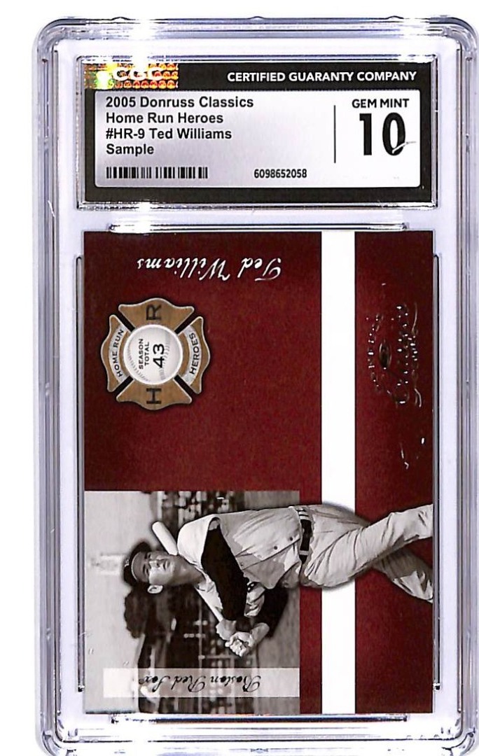 2005 Donruss Classics Ted Williams Home Run Heroes Sample CGC 10 #9 Red Sox