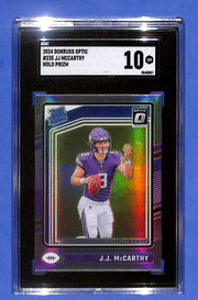 2024 Panini Donruss Optic Rated Rookie J.J. McCarthy #235 Holo Prizm (RC) SGC 10