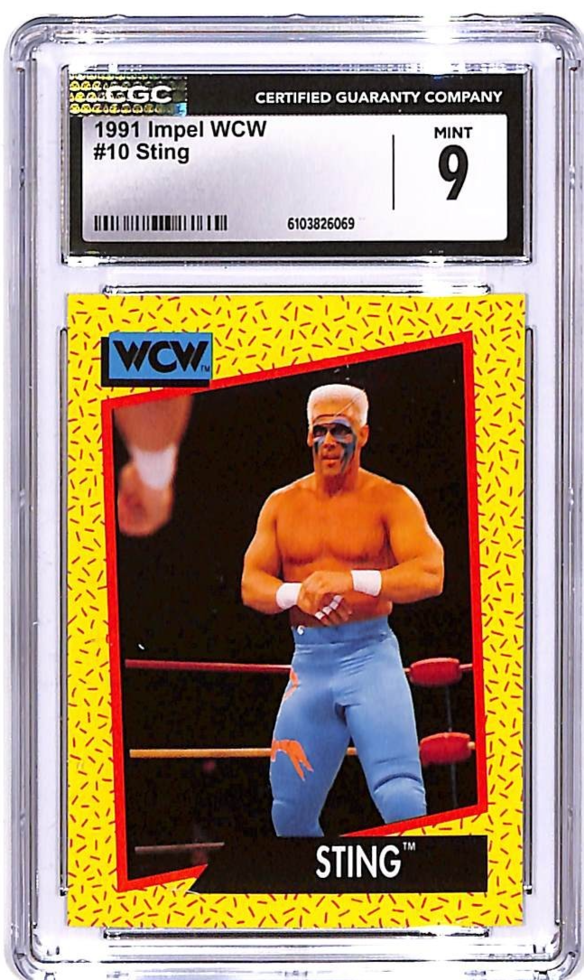 1991 Impel WCW Sting #10 CGC 9