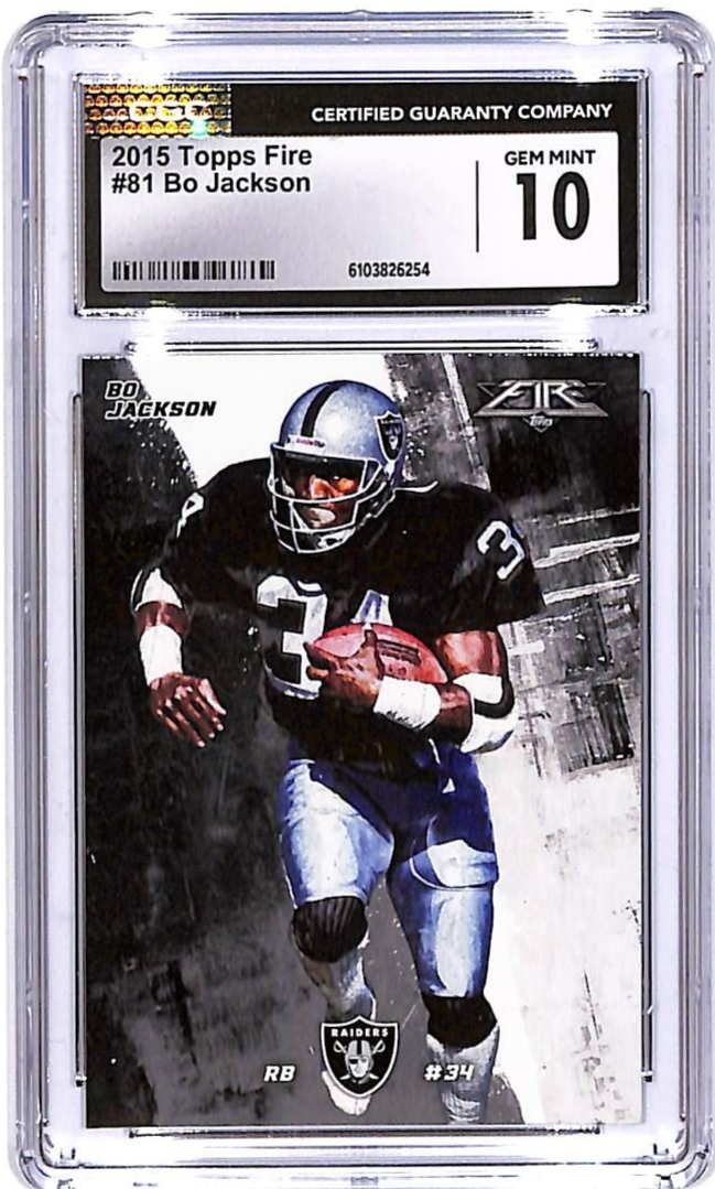 2015 Topps Fire Bo Jackson #81 CGC 10 Raiders
