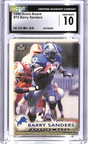 1996 Score Board Barry Sanders #15 CGC 10 Lions