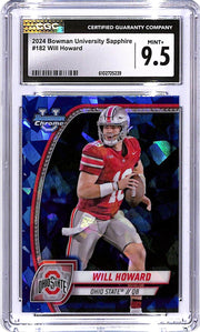 2024 Bowman Chrome University Sapphire Will Howard Rookie RC CGC 9.5 #182