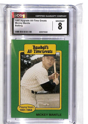 1987 Mickey Mantle Hygrade Baseball's All-Time Greats - Batting CGC 8