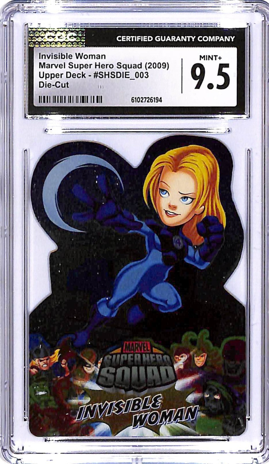 2009 Upper Deck Marvel Super Hero Squad Invisible Women Die Cut CGC 9.5