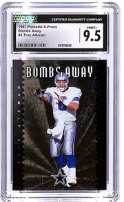 1997 Pinnacle X-Press Troy Aikman Bombs Away #3 CGC 9.5 Cowboys