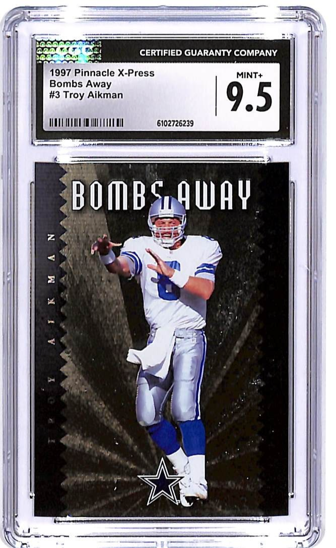 1997 Pinnacle X-Press Troy Aikman Bombs Away #3 CGC 9.5 Cowboys