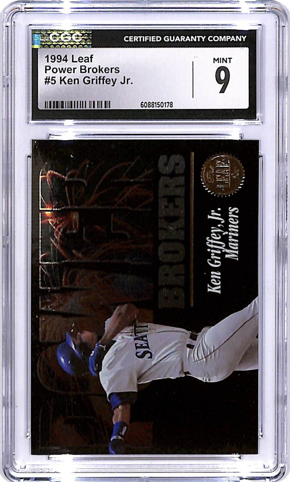 1994 Leaf Ken Griffey Jr Power Brokers #5 CGC 9 Mariners