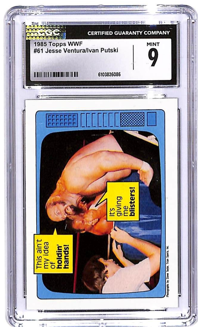 1985 Topps WWF Jesse Ventura Ivan Putski #61 CGC 9