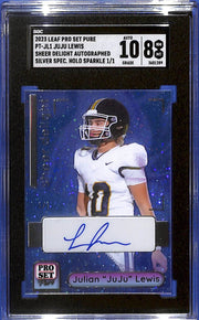 2023 Julian "Juju" Lewis Leaf Pro Set PT-JL1 SD Silver Holo Auto # 1/1 SGC 8